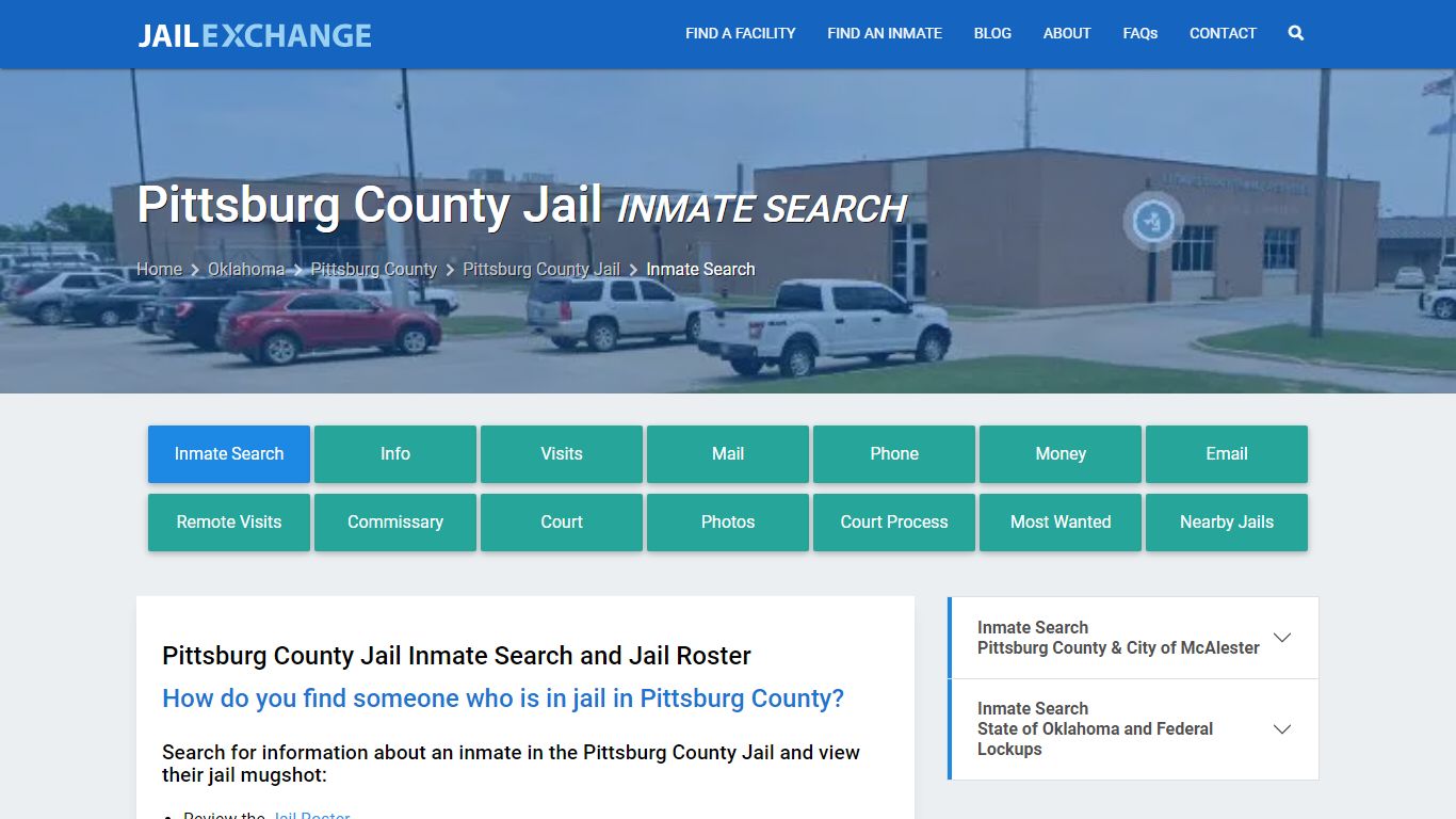 Pittsburg County Jail Inmate Search - Jail Exchange